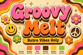 Groovy Melt: a Fun Retro Font for Creative Projects